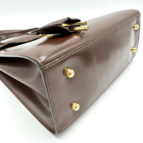 Gucci Brown GHW Top Handle w/Strap - Picture 7 of 9